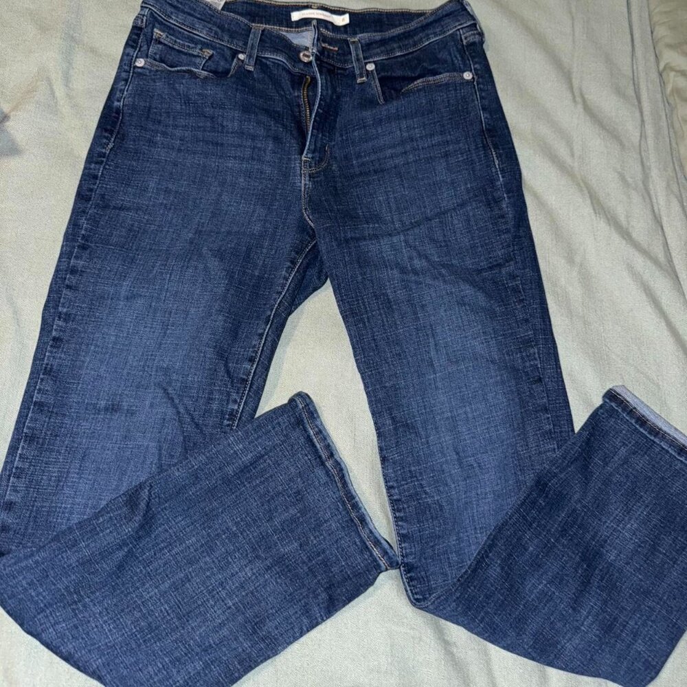 Levi's Women's Straight Leg Jeans - Dark Blue